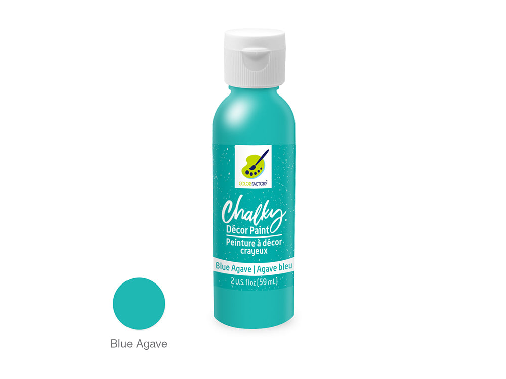 Color Factory: 2oz Chalky Decor Paint CD01-CD10 CD05) Blue Agave
