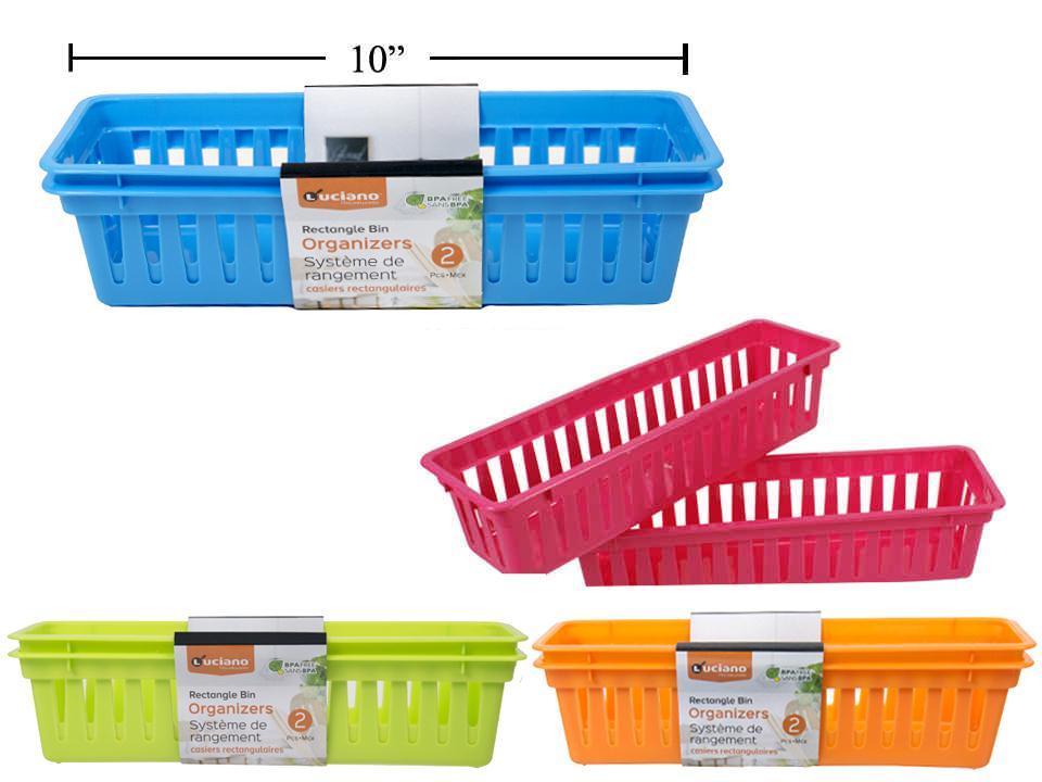 Luciano 2-pc Rect. Bin Organizers, 4 cols., 10.25x3x2.5"