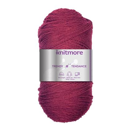 TRENDY KNITTING YARN-BURGUNDY 300G/519yrds