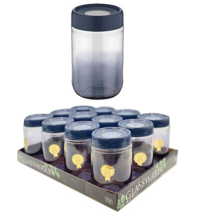 GLASS JAR-660ML-BLUE