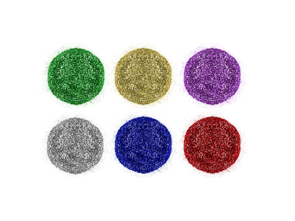Krafty Kids: 12g Twinkle-Town Glitter Pouches (6ea x 2g) C) Metallique