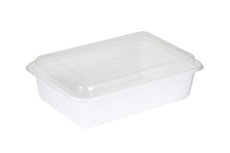 RECTANGULAR TAKE OUT PP CONT 1250ml w/LID 5/PK