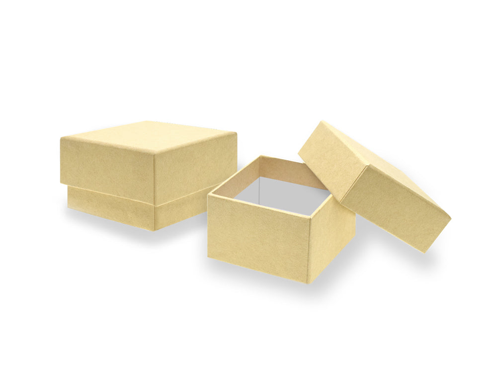 Gift Craft: 2.38"x2.38"x1.44" Heavy Duty Paper Favor Box x2 B) Kraft