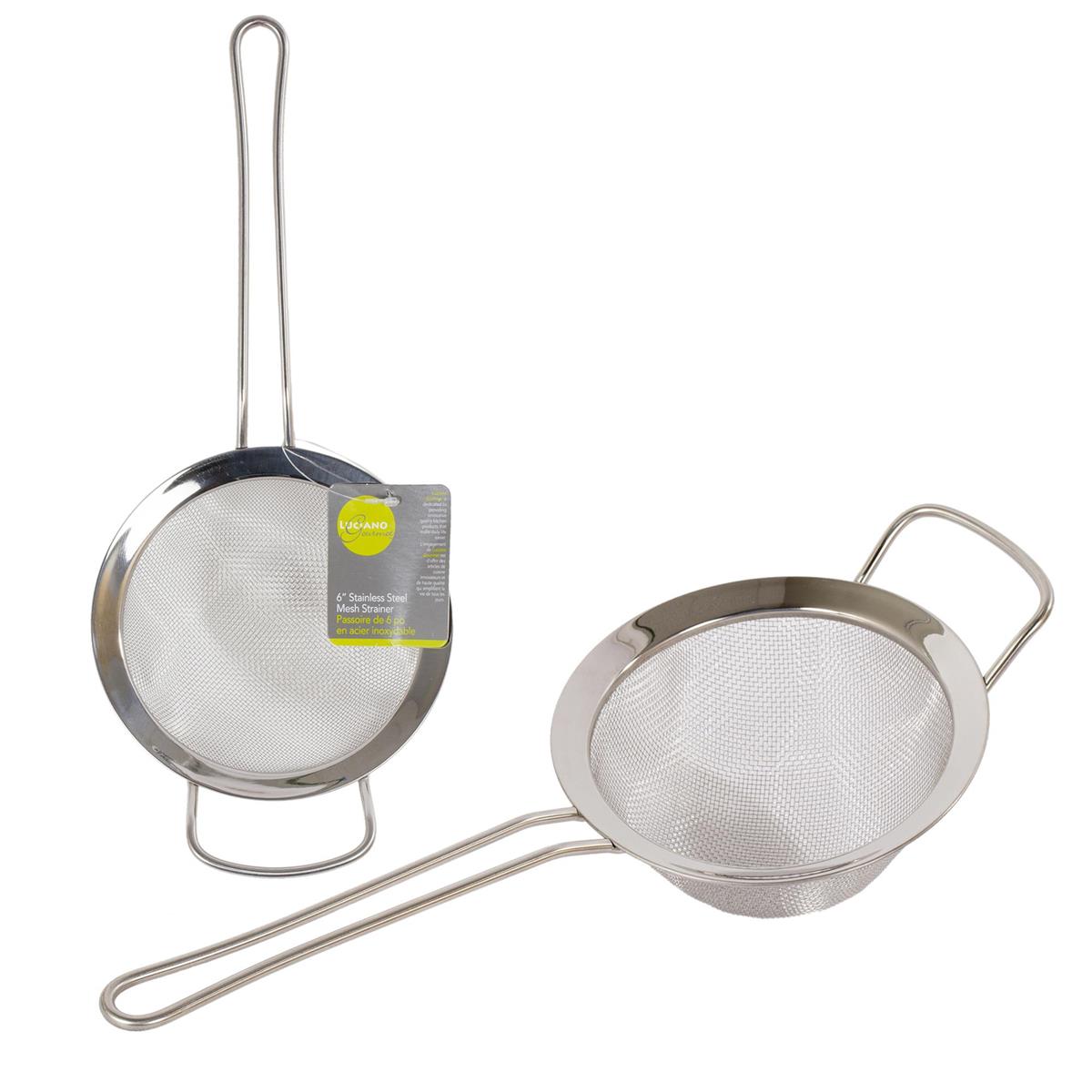 L.Gourmet 6" S/S Mesh Strainer w/ Rect.Support (CP)