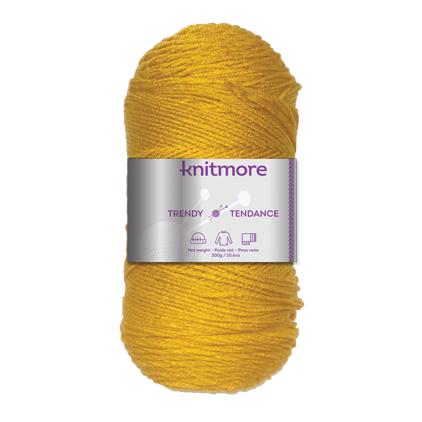 TRENDY KNITTING YARN-MUSTARD 300G/519yrds