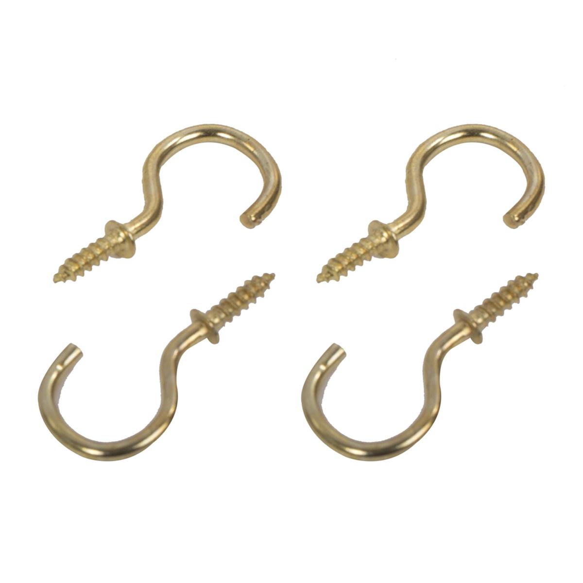 H.E. 8-pc 1.5" Metal Cup Hooks, b/c