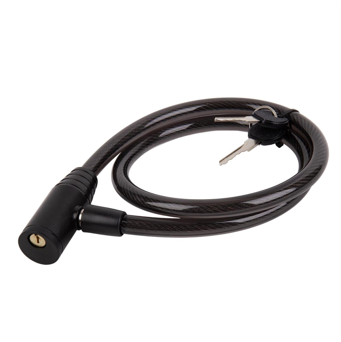 CYCLEPRO Spiral Lock w/ 2 keys, black, 85cm/ 2.8' length