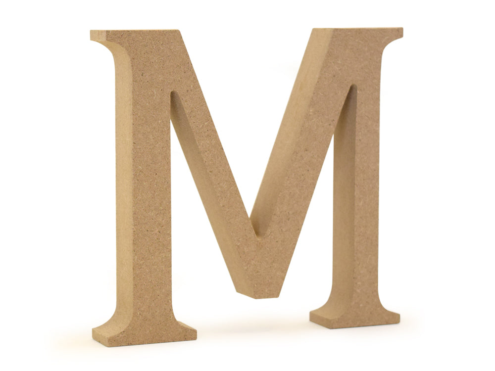 Wood Letters: 5 1/8" MDF Standing M