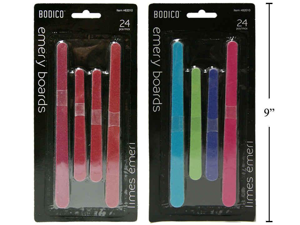 Bodico 24-pc 4.5 &6.5" Nail Files, 2 Col., b/c(HZ)