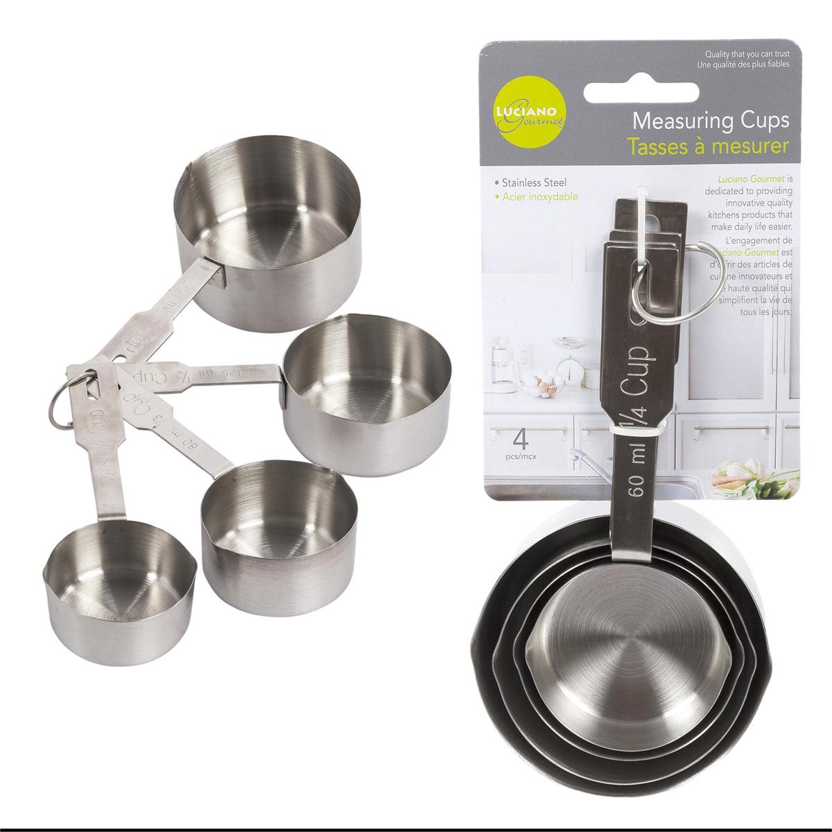 L.Gourmet 4-pc S/S Measuring Cup, t.o.c. (CP)