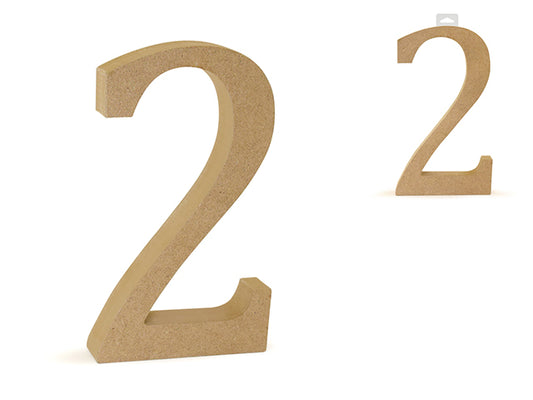 Wood Numbers: 5 1/8" MDF Standing 2