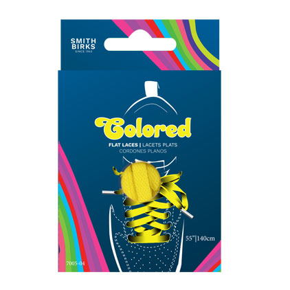 55" FLAT LACES-YELLOW (2PRS)