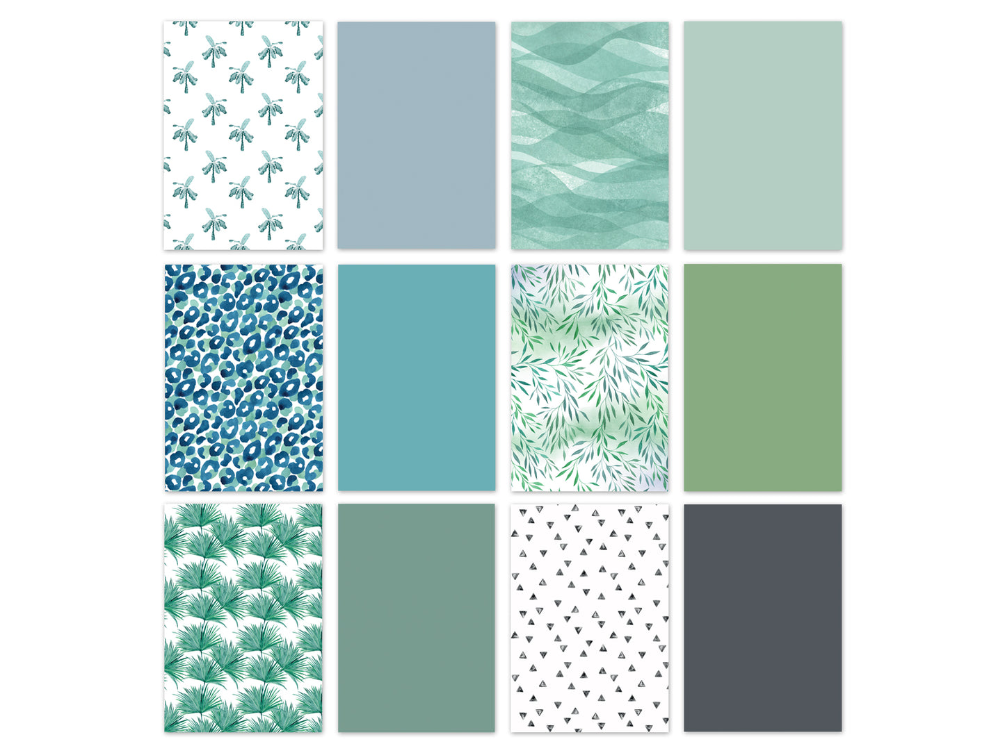 Paper Pads: 5.8"x8.2" Vellum Foil Print Stack Packs 12sheet H) Abstract Dusk