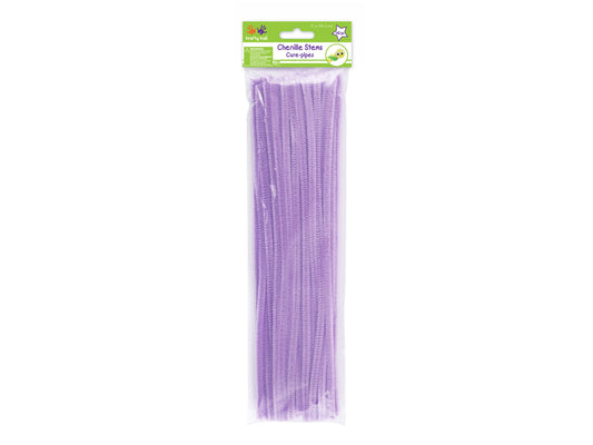 Chenille Stems: 6mmx30cm Standard Pipe Cleaners 40pc R) Lilac