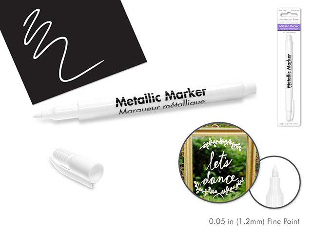 Metallic Marker: 1.2mm Fine Point F) White
