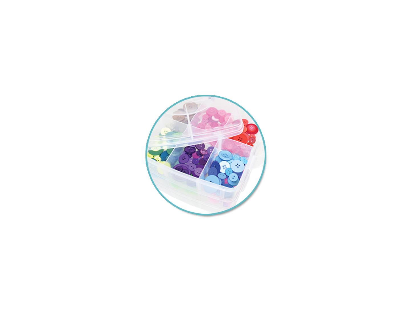 Craft Storage: 5.9"x5.9"x4.9" Organizer Box 3/pk Snap-Tight w/Handle