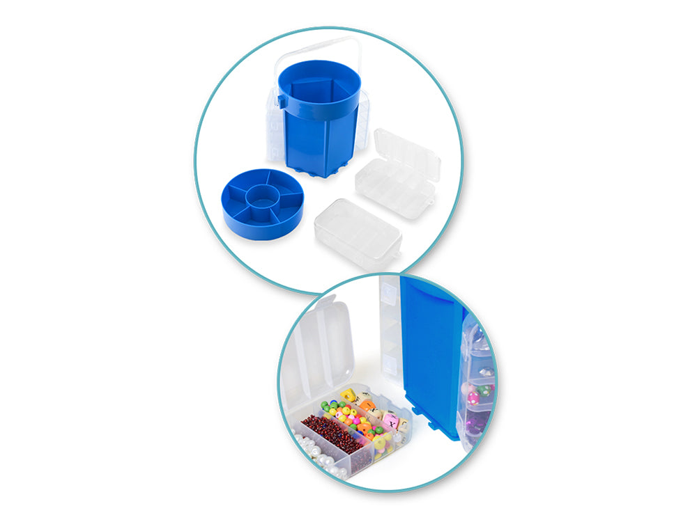 Craft Storage: 5.2"x5.9" Storage/Org Bucket w/5 Snap-on Org Boxes