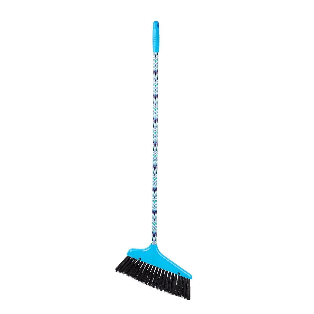 H.E., Stylish 36" Broom w/Printed Handle, 4 Styles, tag