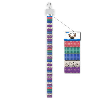 DOG CLEAN UP BAGS - PRINTED CLIP-STRIP 12/UNITS