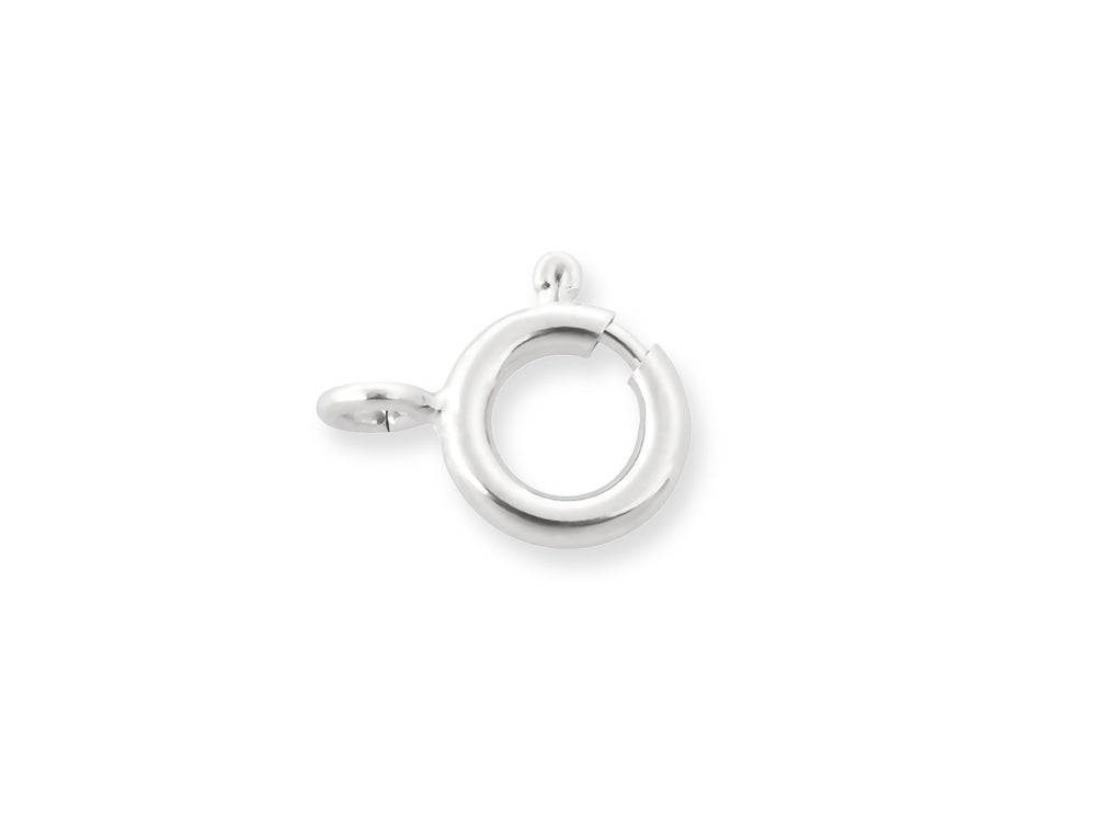 Jewelry Findings: 7mm Ring Clasp x12 w/Spring B) Silver