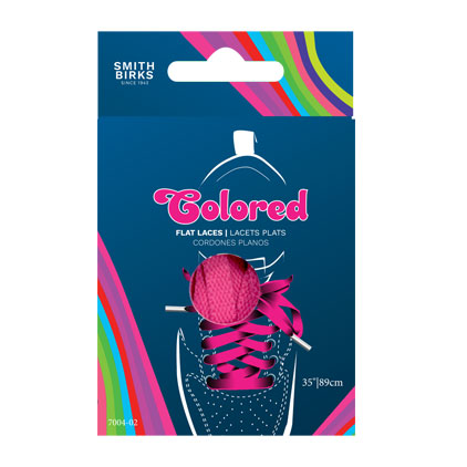 35" FLAT LACES-HOT PINK (2PRS)