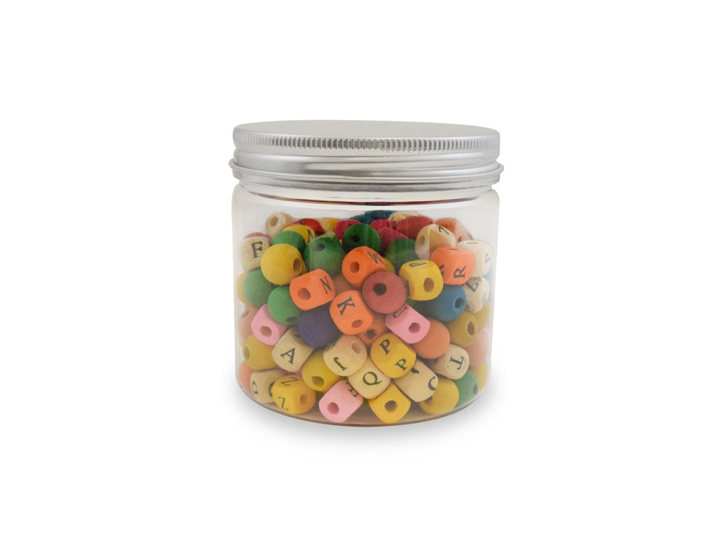 Craft Storage: 8.5x8.5cm (407ml) Plastic Wide-Mouth Jar w/Alum Screw-Top