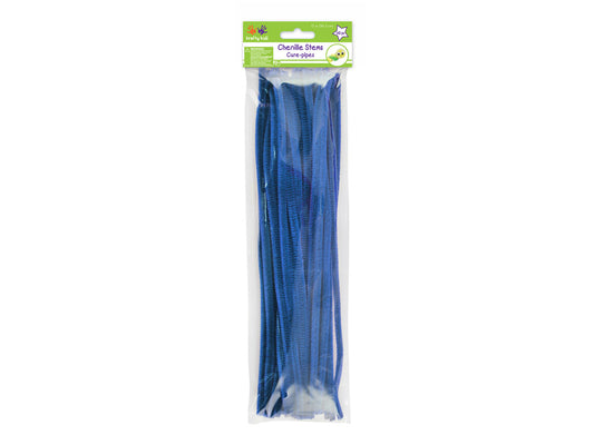 Chenille Stems: 6mmx30cm Standard Pipe Cleaners 40pc M) Royal Blue
