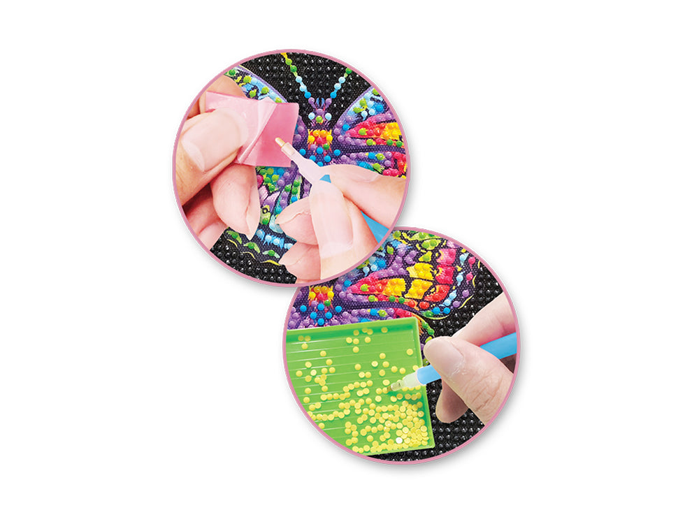 Stretch Artist Diamond Painting Canvas Kit: 7.9"x7.9" Primed Back-Stapled C) Butterfly