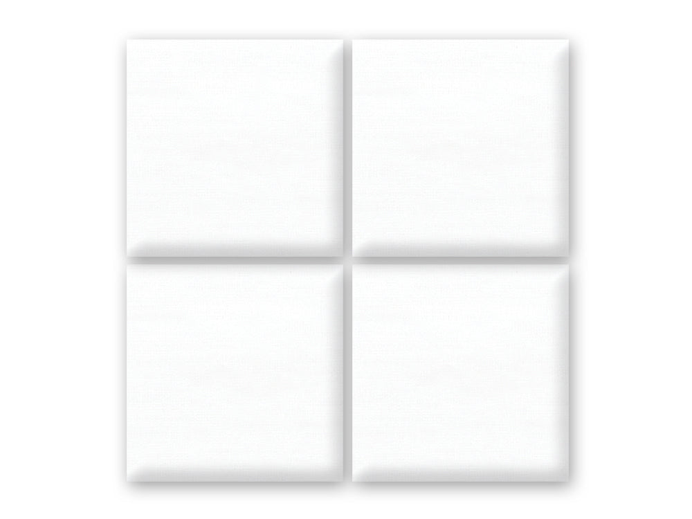 Stretch Artist Canvas: 6"x6" x1.4" Deep 4-Square Set Primed Back-Stapled