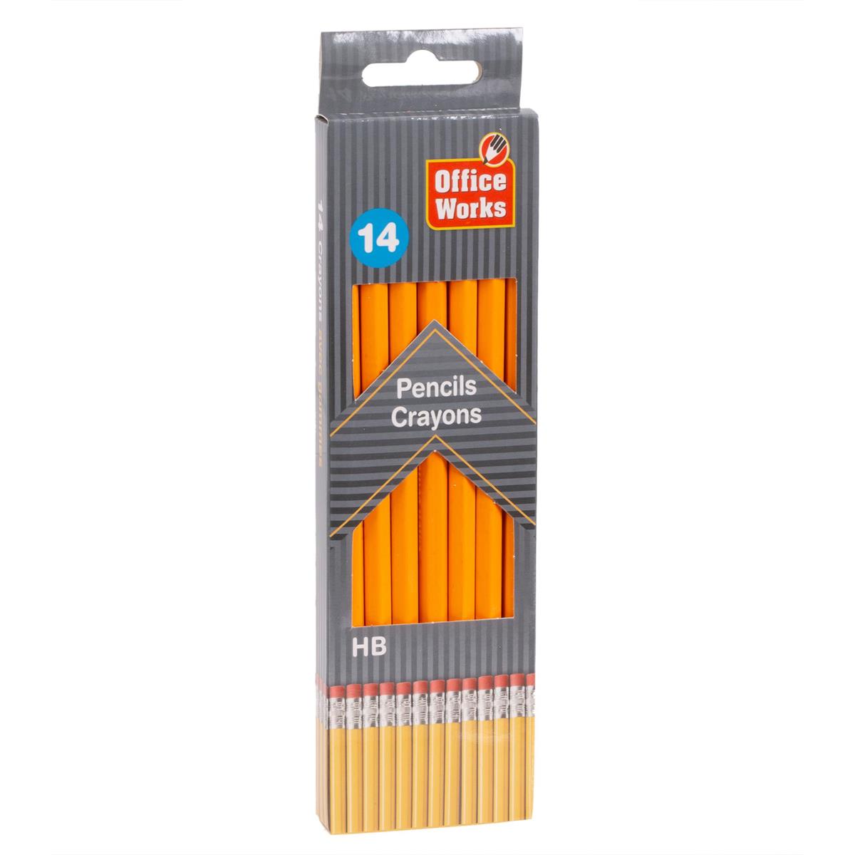 O.Wks. 14-pc. HB Pencil with Eraser w/box (A192222)