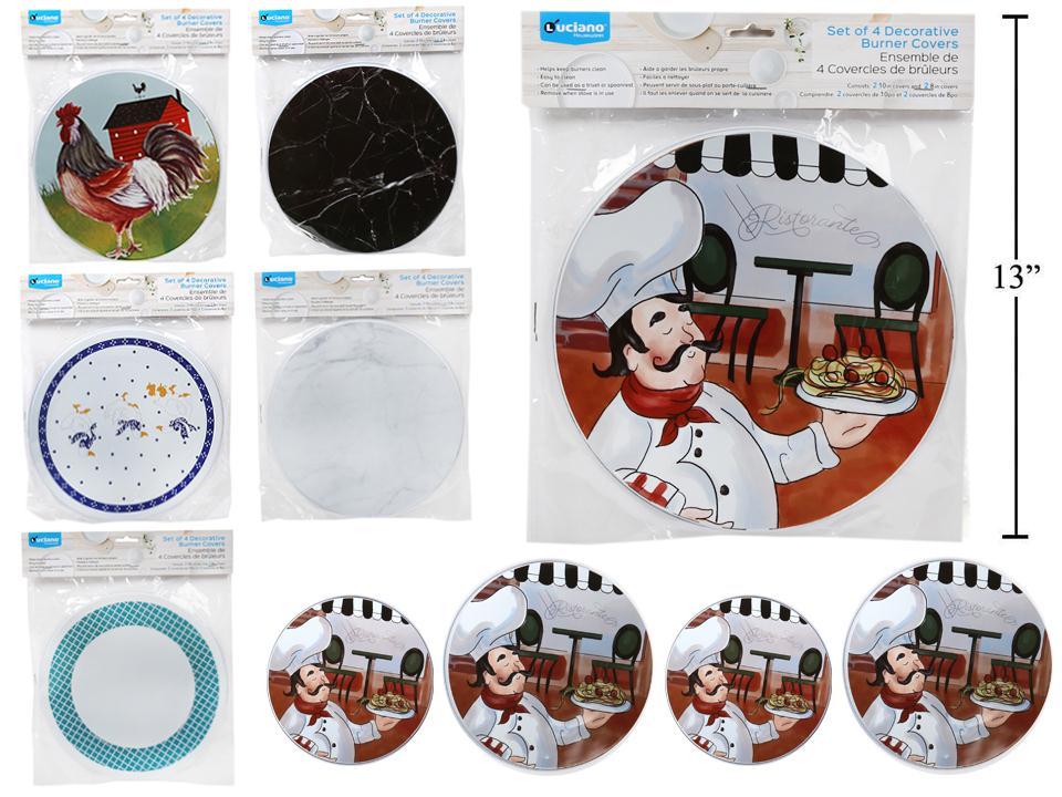 Luciano Set of 4 Burner Covers, 6 designs, PBH