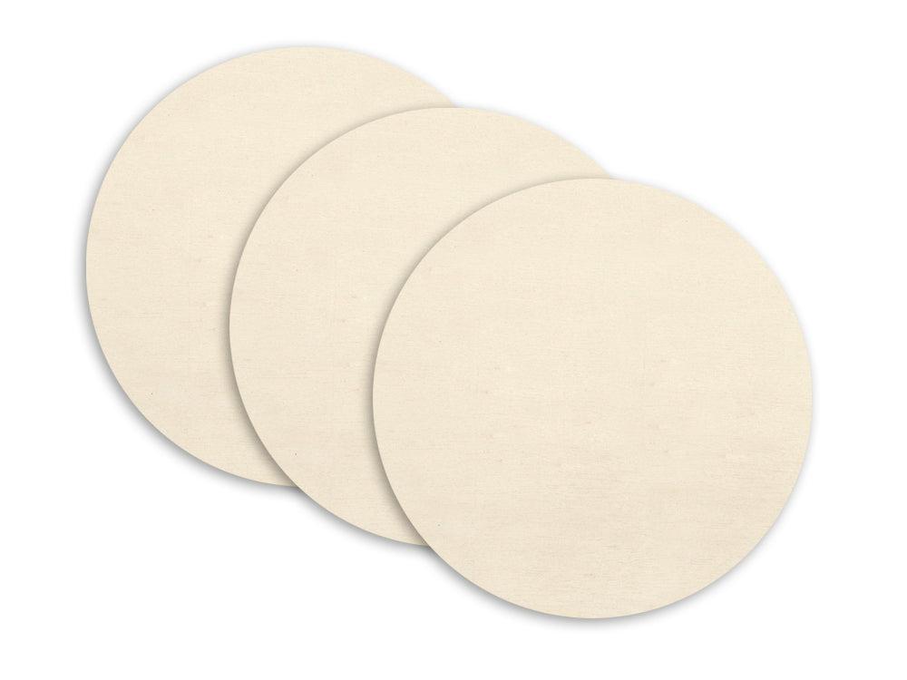 Craftwood: 3pc Wood Cut-Outs 6mm(T) 8.7*8.7cm B) Round