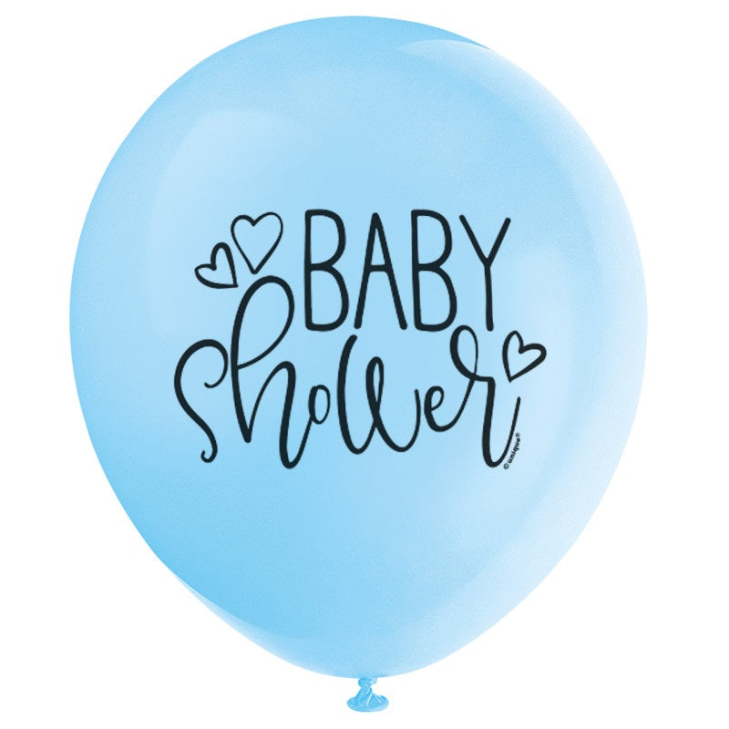 Blue Baby Shower 12" Latex Balloons  8ct