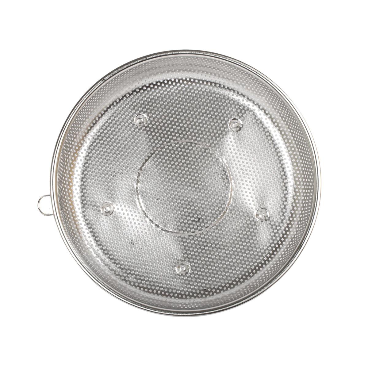 L.Gourmet 11"D Perforated Colander Stainless Steel, colour card