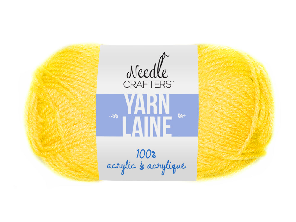 Needlecrafters: 50g Acrylic Yarn Standard Ball Dyed R) Sunny Yellow