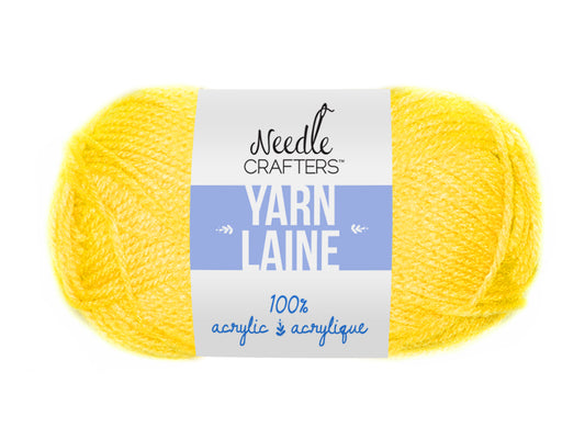Needlecrafters: 50g Acrylic Yarn Standard Ball Dyed R) Sunny Yellow