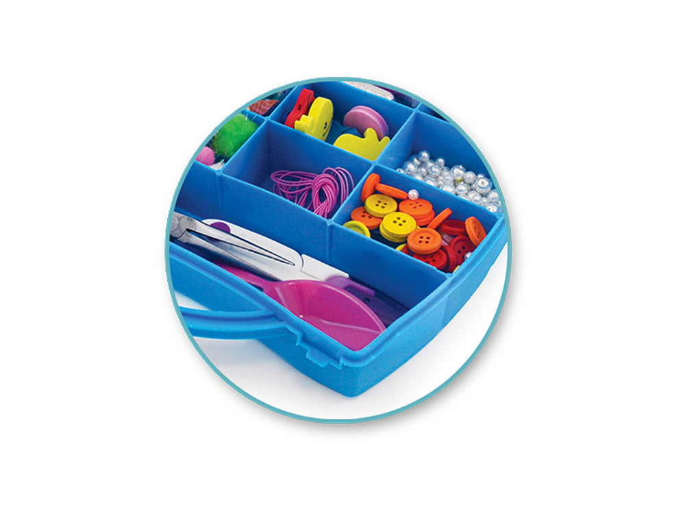 Craft/Bead Storage: 9.8"x7.3"x1.6" Organizer Box 12-Comp w/Snap Lid