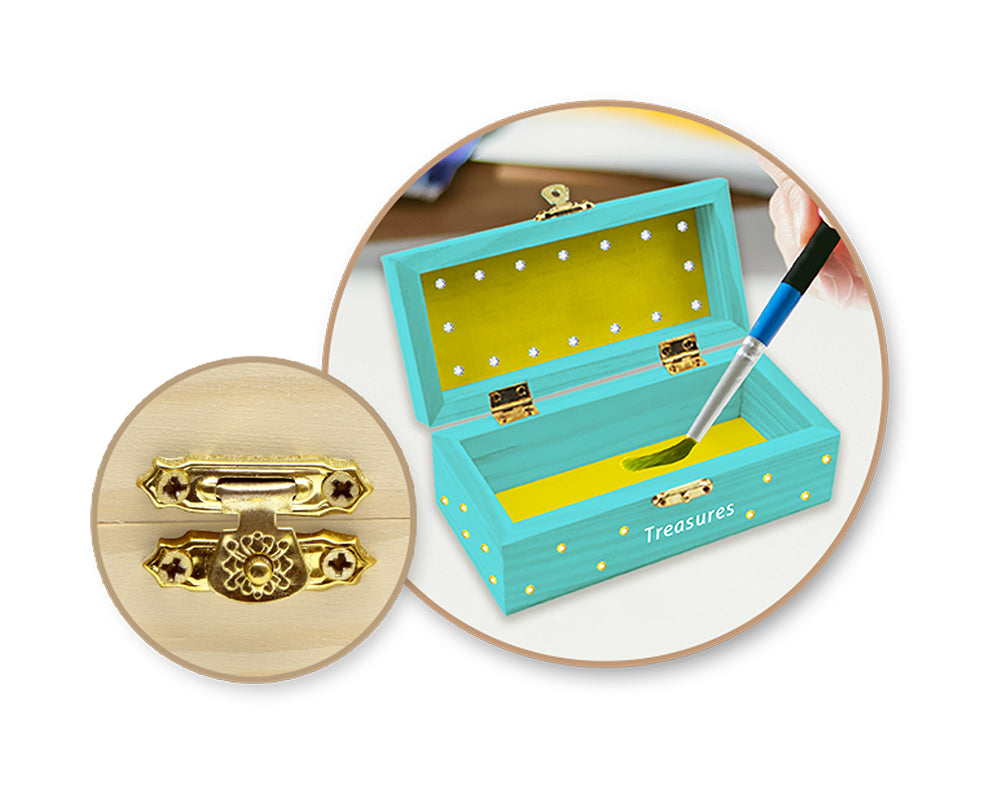 Wood Craft: 3.5"-6" Box w/Clasp 4-style Asst 12eax4style 12 Each x 4 Styles