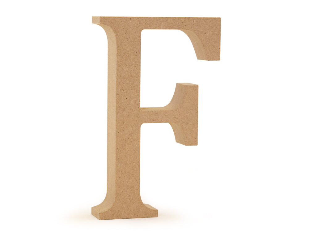 Wood Letters: 5 1/8" MDF Standing F