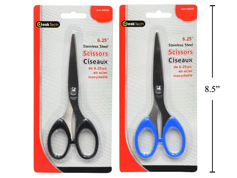 Desk Tech 6.25" S/S Scissors, 2 col., b/c