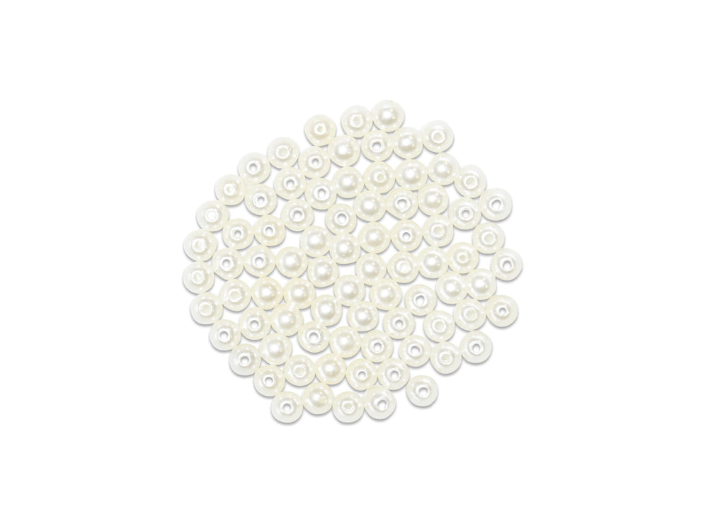 Pearl Beads: Acrylic Sleek Ivory Value-Pack E) 8mm~ 80pc