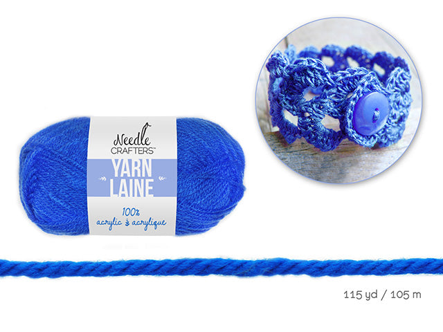 Needlecrafters: 50g Acrylic Yarn Standard Ball Dyed O) Blueberry