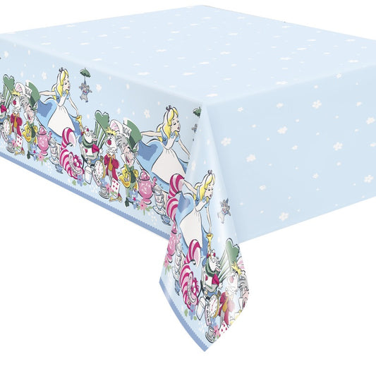Disney Alice in Wonderland Rectangular Plastic Table Cover  54" x 84"