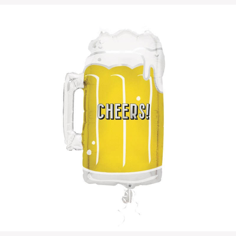 Giant Beer Mug Foil Balloon 21"  Packaged