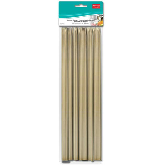 BAMBOO SKEWERS - 100, 10"