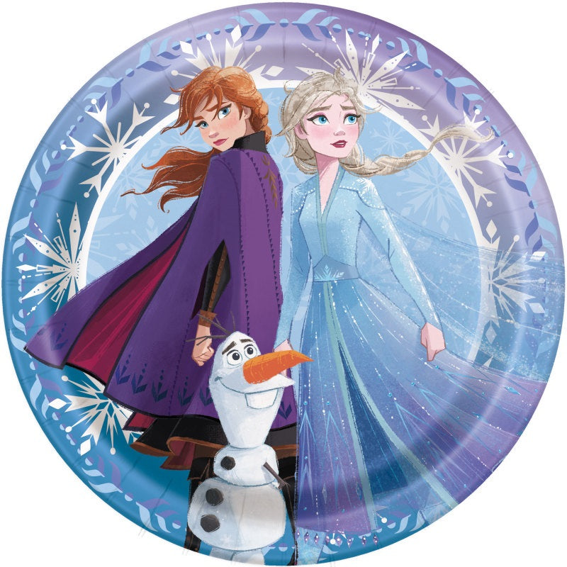 Disney Frozen 2 Round 7" Dessert Plates  8ct