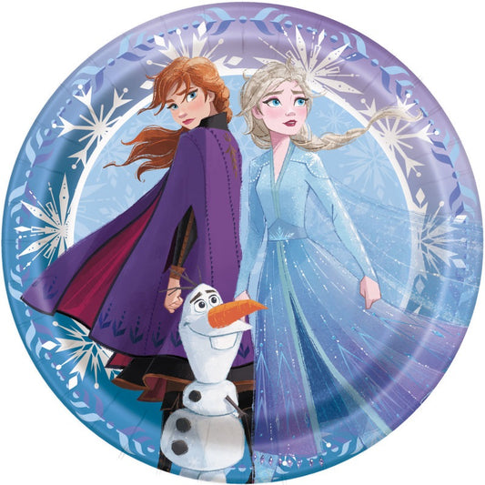Disney Frozen 2 Round 7" Dessert Plates  8ct