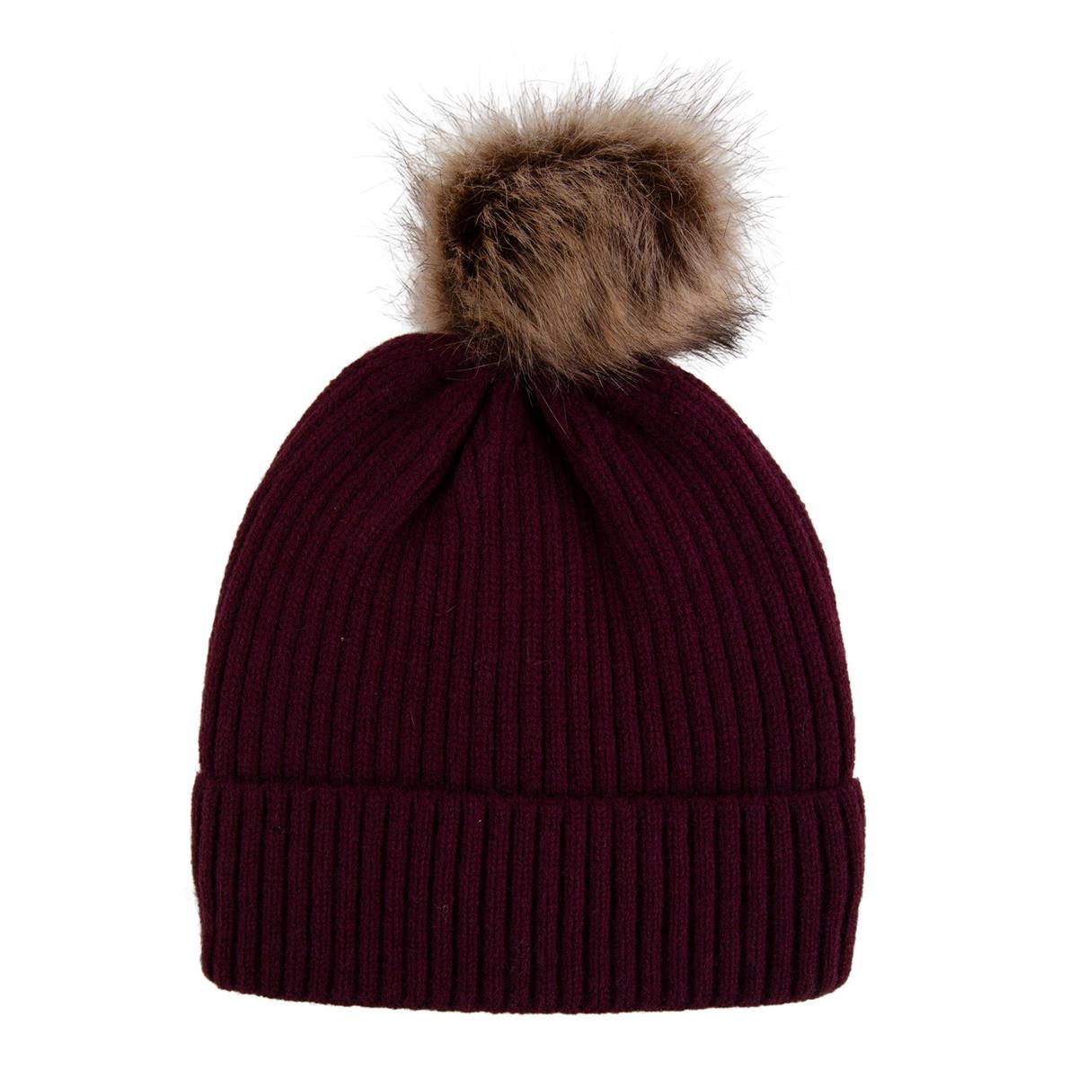 Nordic T. "Neve" Beanie w Pom Pom, Ladies, 3 asst , brushed lining, ht
