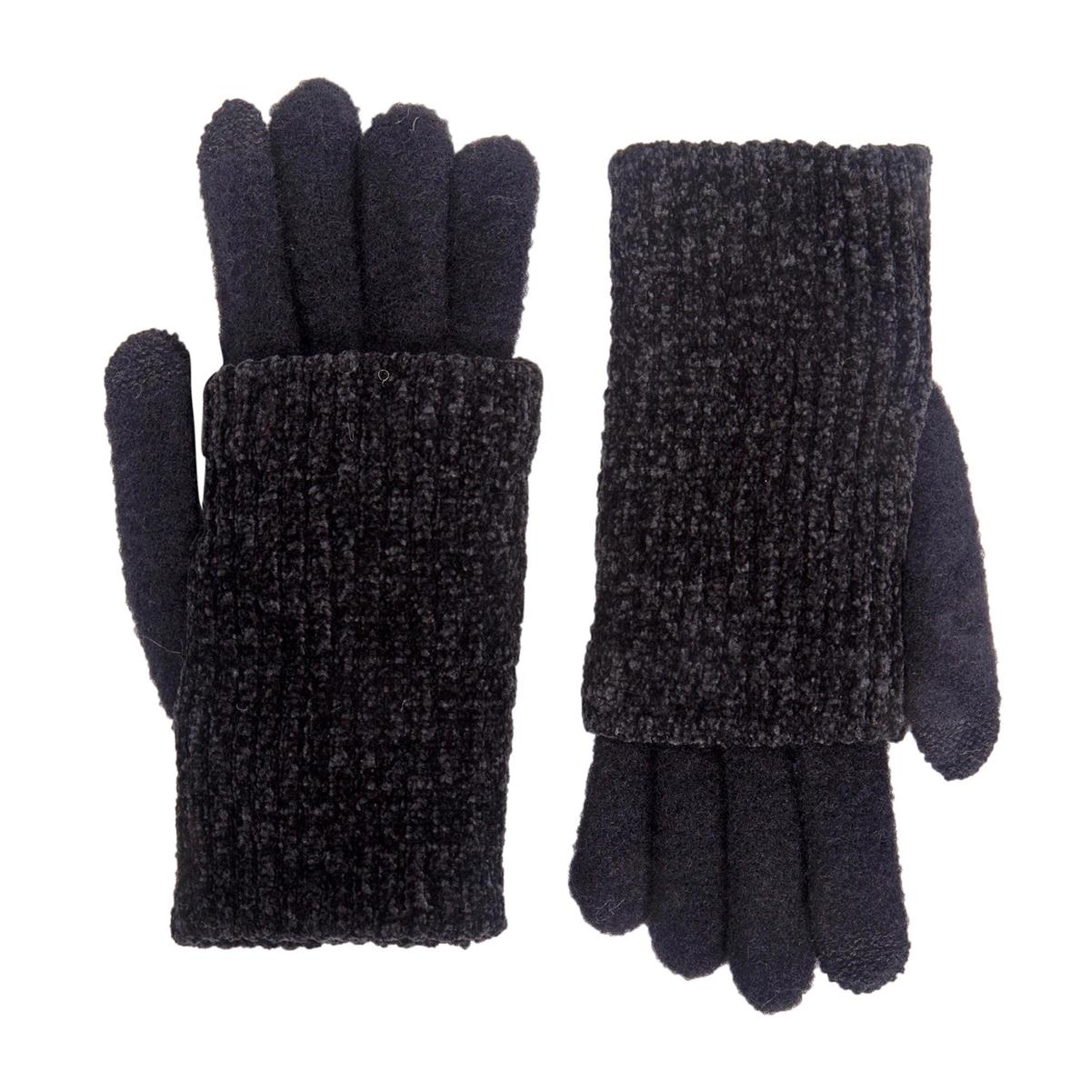 Nordic T. Chenille Glove w/ Hand Cover, Black, header card