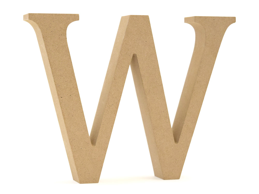 Wood Letters: 5 1/8" MDF Standing W